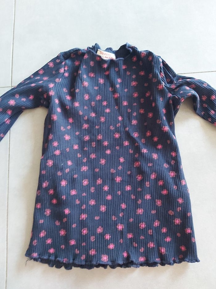 T-shirt fille manches longues dpam 4 ans - photo numéro 2
