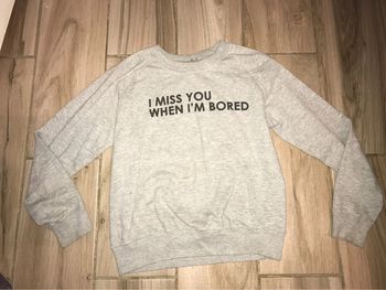 Sweat gris bershka taille S