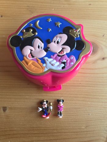 Disney Mickey Minnie Polly pocket Bluebird vintage 1995 + 2 personnages d'origine
