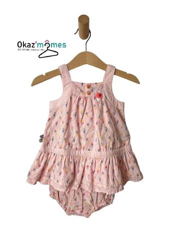 Robe d'été + bloomer roses (glaces) - Sergent Major 6 mois (68cm)