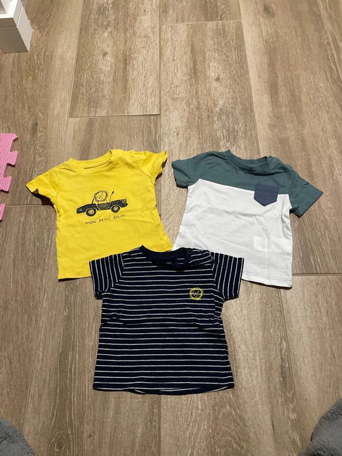 3 t-shirt verbaudet lion 6 mois