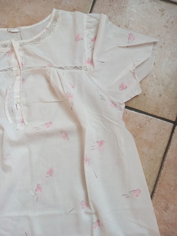 👵chemise de nuit T48 polyester rose - photo numéro 3