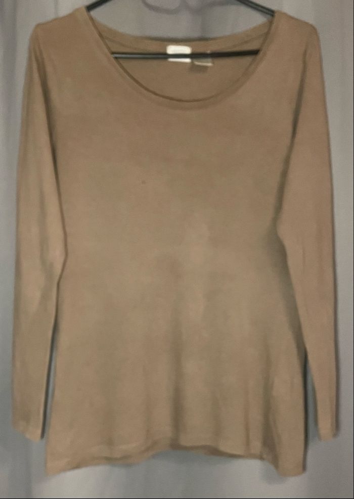 Haut beige/café »La Redoute »manches longues