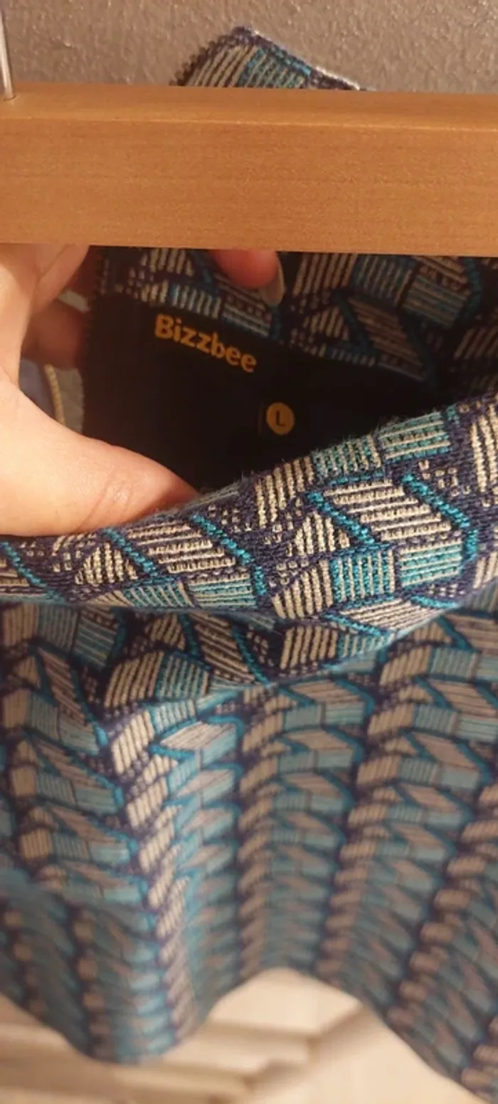 Jupe courte bleue Bizzbee taille 40 - photo numéro 5