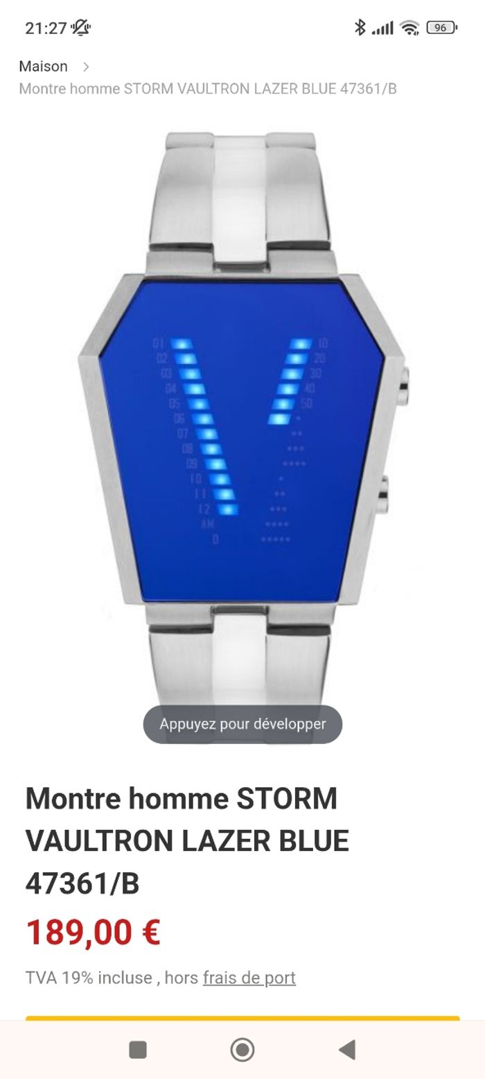 Montre storm vaultron - photo numéro 7