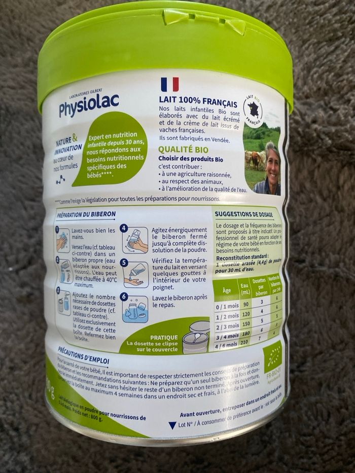Physiolac Bio 1 - photo numéro 2
