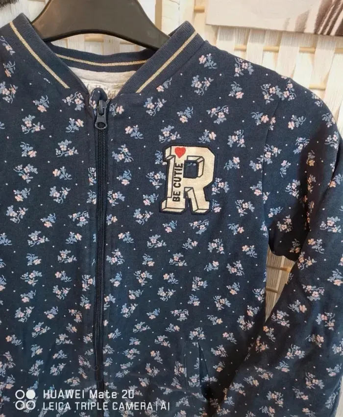 💕Jolie veste molleton style bomber verbaudet fille 12ans 💕 - photo numéro 3