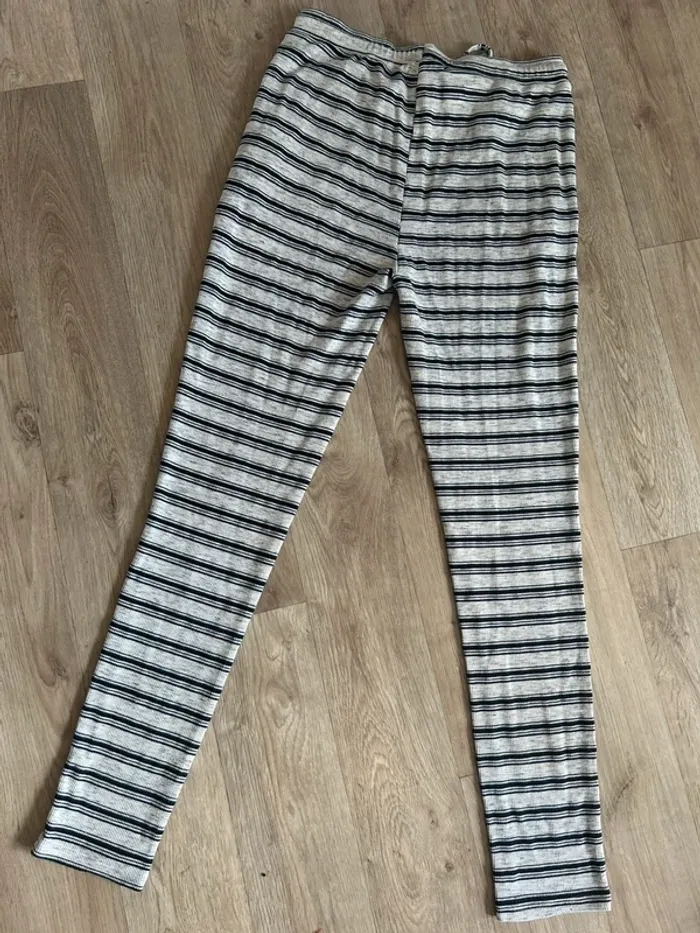 Ichi pantalon, jogging, taille, élastique, survêtement, bleu, rayures femme, taille S - photo numéro 6