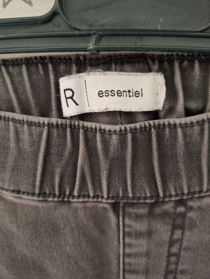 Legging gris noir façon jeans taille élastique 12 ans La Redoute - photo numéro 4