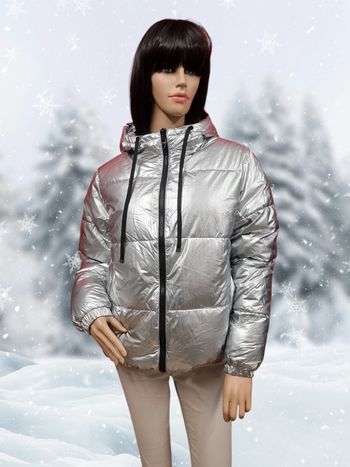 Kiabi doudoune à capuche effet métallique * taille S *