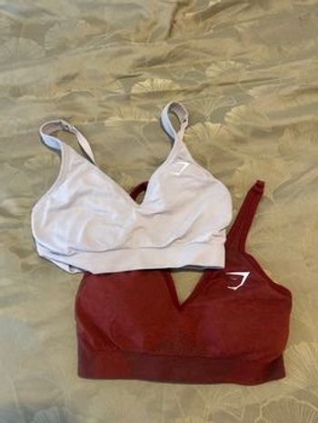 Lot de 2 brassière gymshark sport blanc et bordeaux