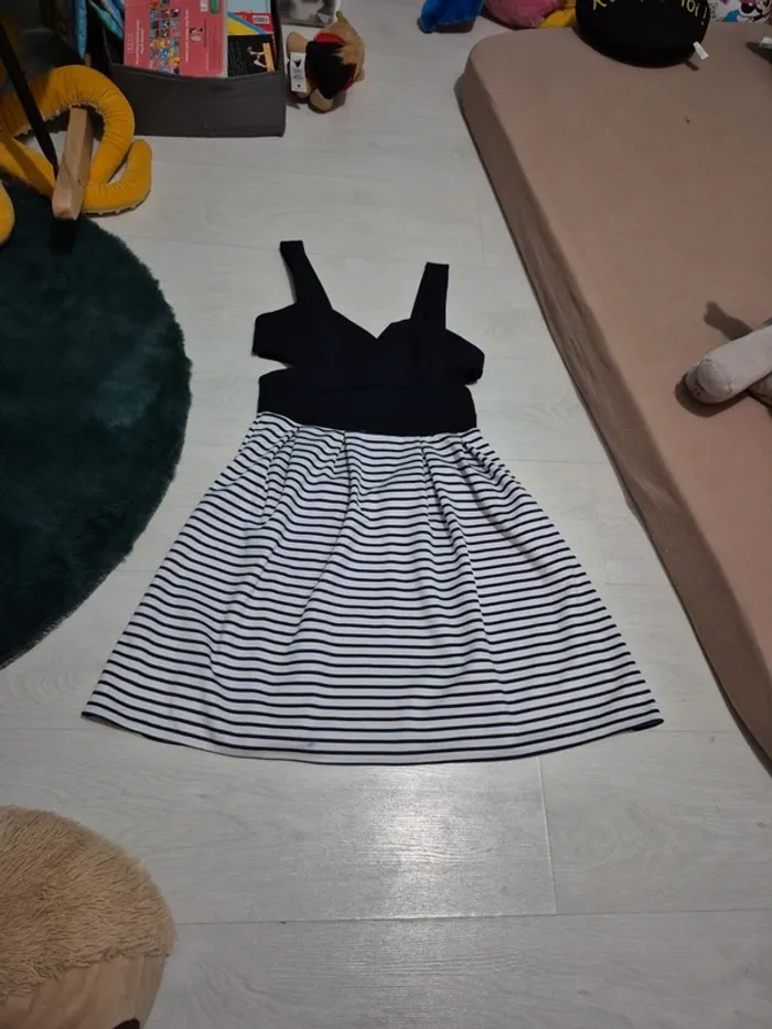 Robe rayé bleu