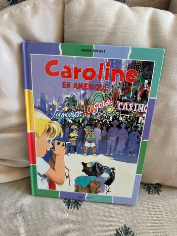Pierre Probst - Livre Caroline en Amérique - Album bd Hachette damiers couleurs