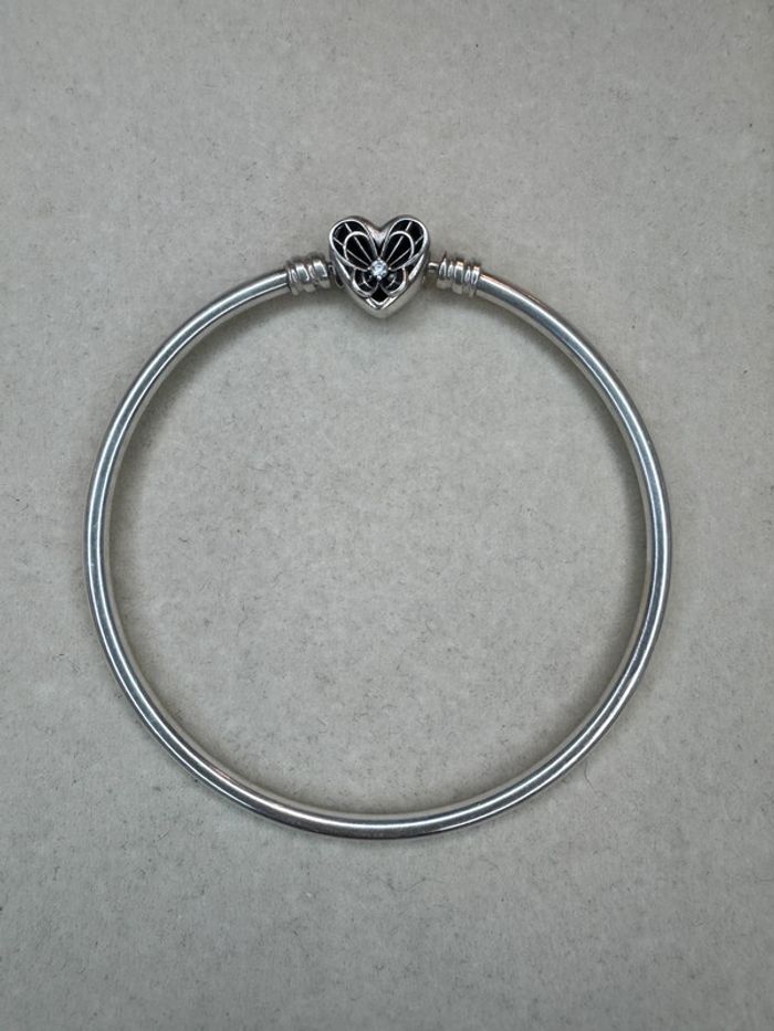 Bracelet Jonc Pandora Authentique en Argent Fermoir Papillon