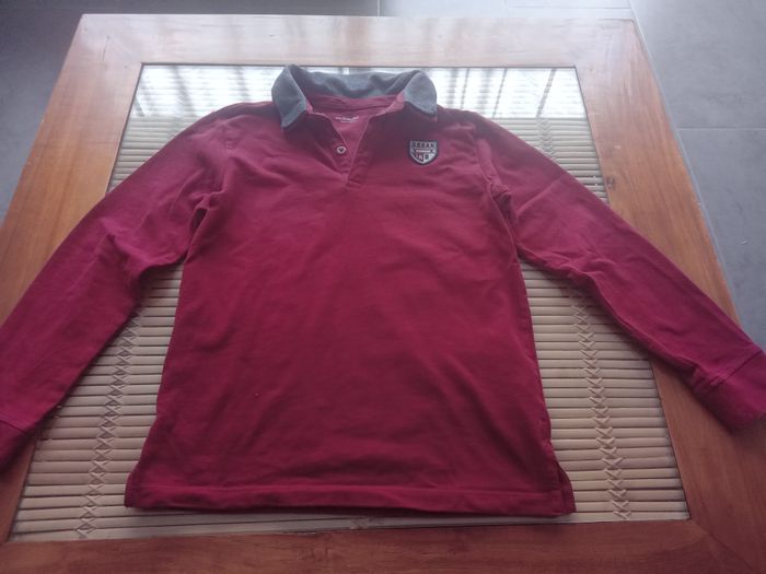 Polo à ML bordeaux 10 ans