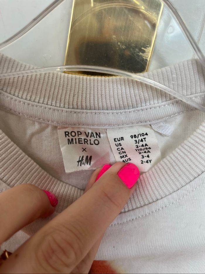 T-shirt H&M Rop Van Mierlo blanc 4A TBE - photo numéro 4