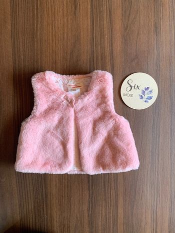 Gilet sans manche Du Pareil au Même rose 6 mois