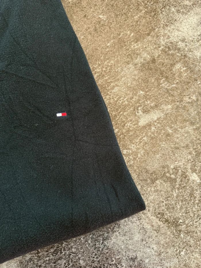 Pull noir homme Tommy Hilfiger XL col V coton - photo numéro 3