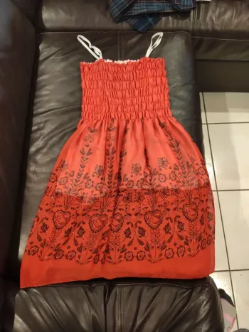 Robe tunique taille unique XS rouge petit