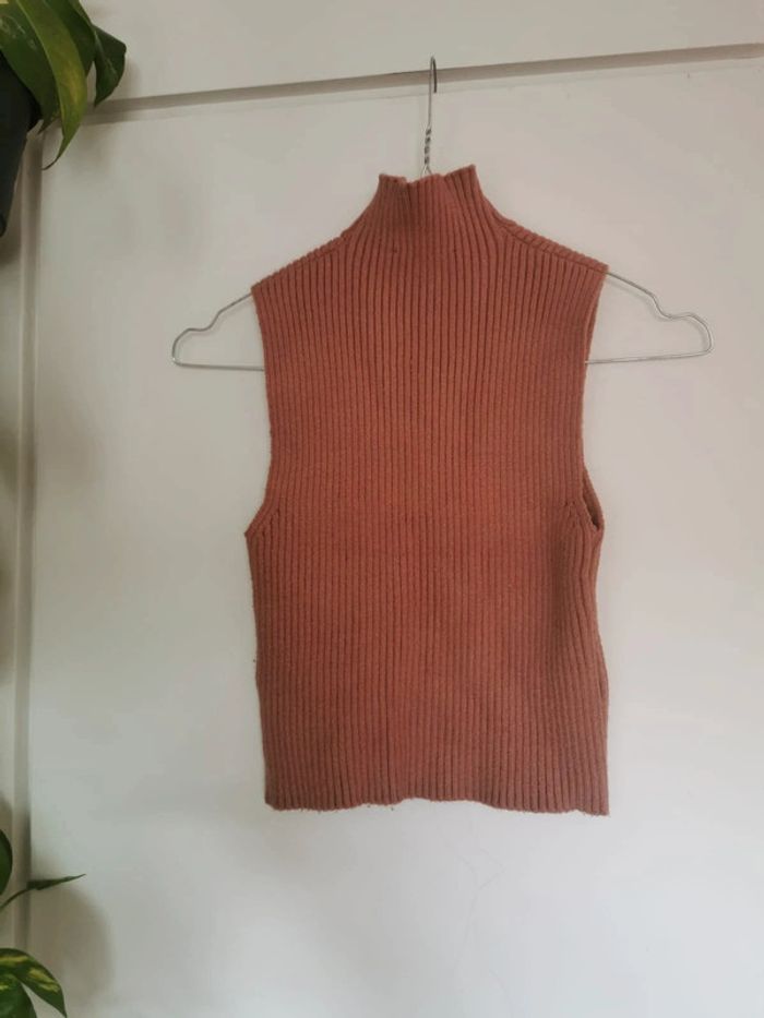 Crop top beige Zara - photo numéro 2
