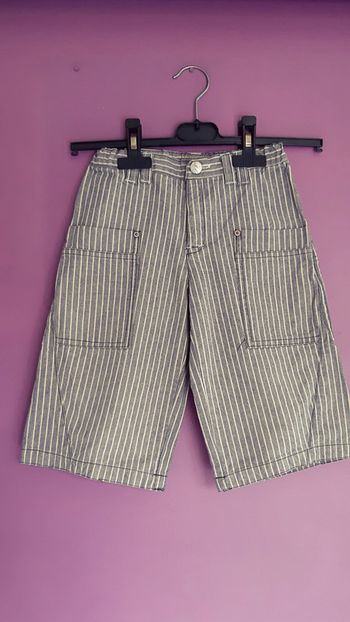 Bermuda en jean,  à rayures