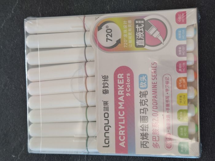 Boîte de 9 feutres acryliques Languo – Dopamine 2.0 Series