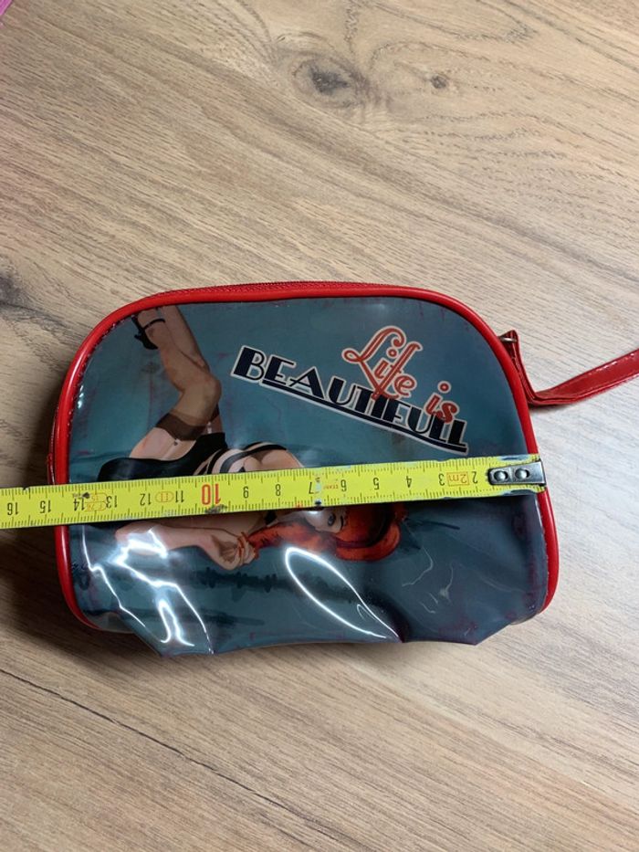 Petit sac porte feuille trousse en plastique - photo numéro 4