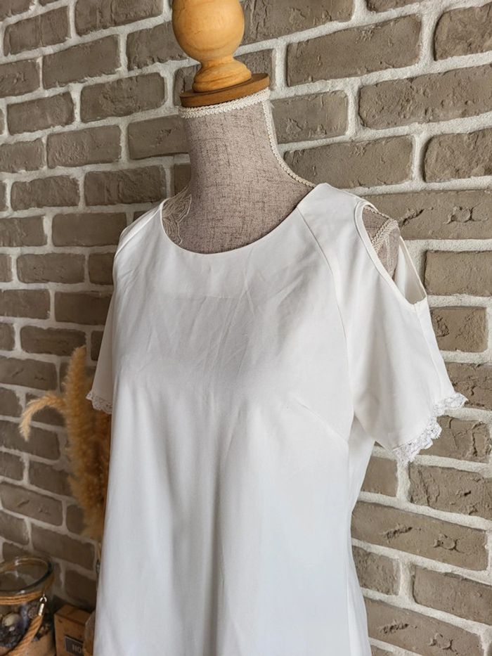 Blouse à épaules dénudées et dentelle Freesia - photo numéro 4