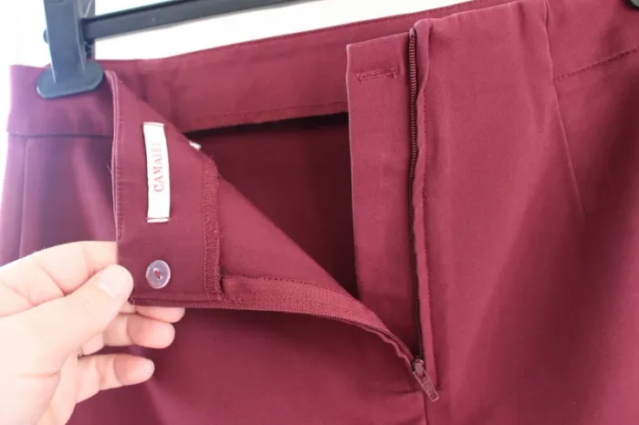 👗 Mini jupe trapèze bordeau, Camaieu 📌 - photo numéro 4