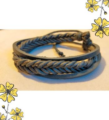 Bracelet mixte en cuir et corde tressée – Collection Terres d’Ailleurs