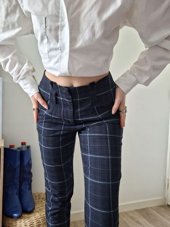 Pantalon tailleur tartan