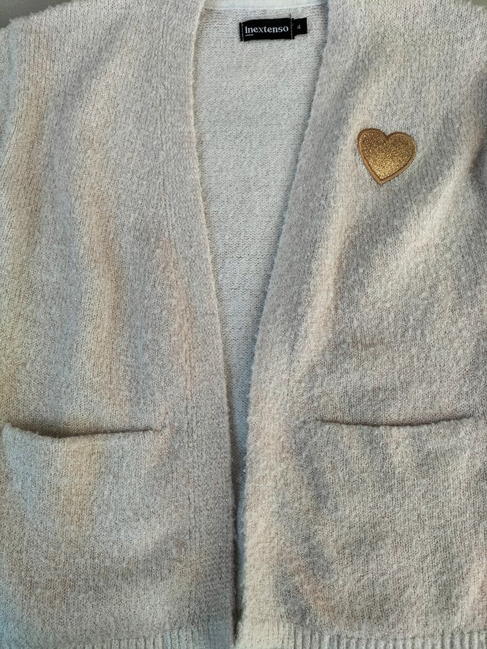 🤍 Gilet mi long beige/crème - 4 ans - In extenso - Bon état 🤍 - photo numéro 4