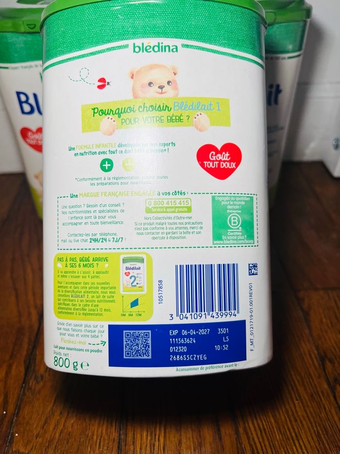 Lait Bledilait 1er âge / Lait Bledilait première âge - photo numéro 2