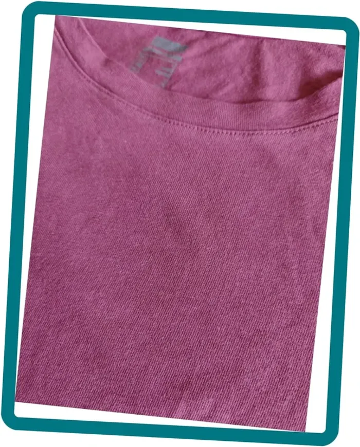 T-shirt de sport en coton femme bordeaux Decathlon taille L - photo numéro 2