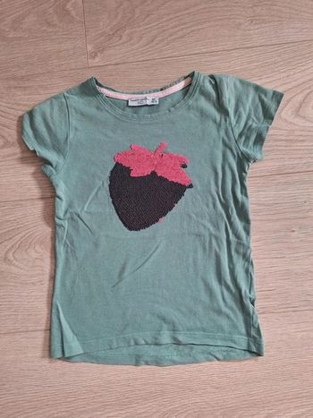 Tee shirt vert fraise Fashion Private Company 6 ans