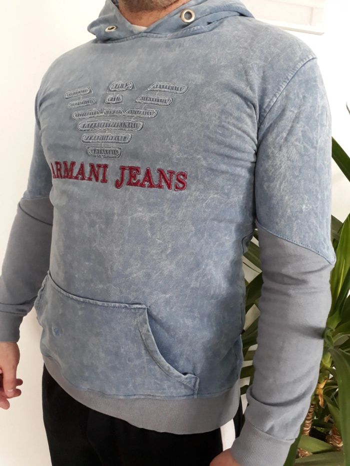 Pull/Sweat à capuche Vintage 90s Emporio Armani Taille S🛍🌿 - photo numéro 3