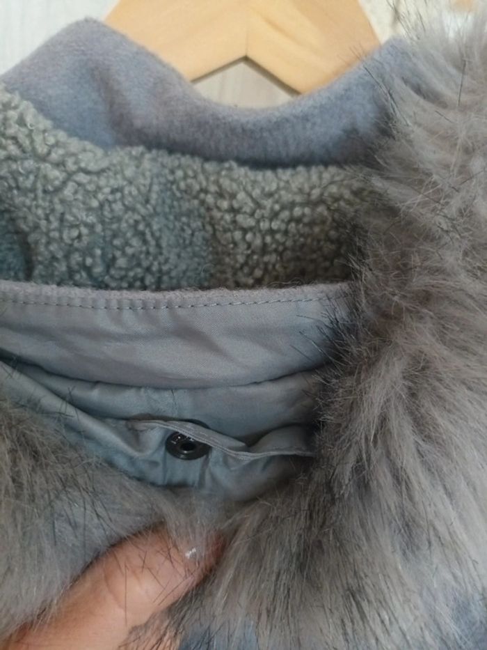 Joli manteau à capuche gris très chaud Okaïdi 12 ans - photo numéro 11