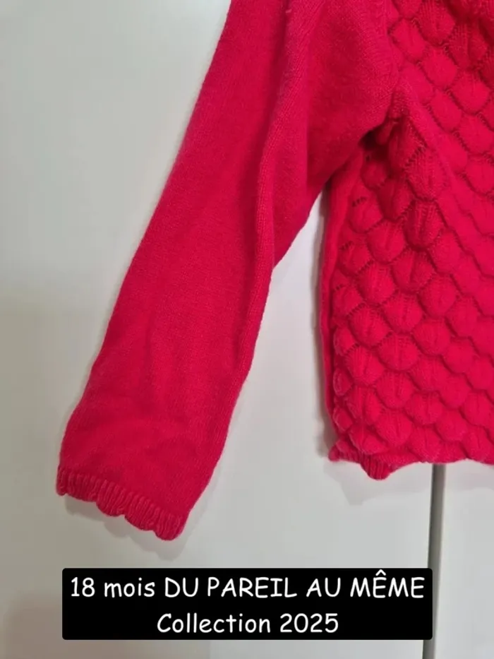Collection 2025 Du pareil au même 18 mois 80 cm cardigan rose  gilet fille - photo numéro 6