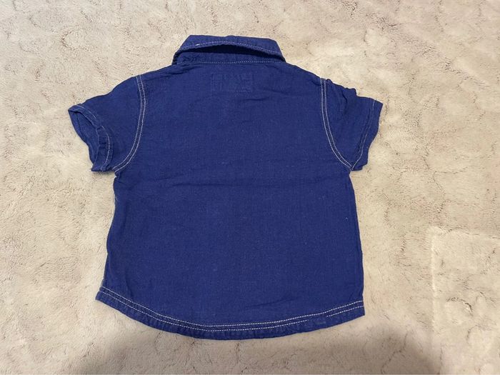Chemise bleue lin coton - Kidkanaï - 18 mois 81 cm - photo numéro 3