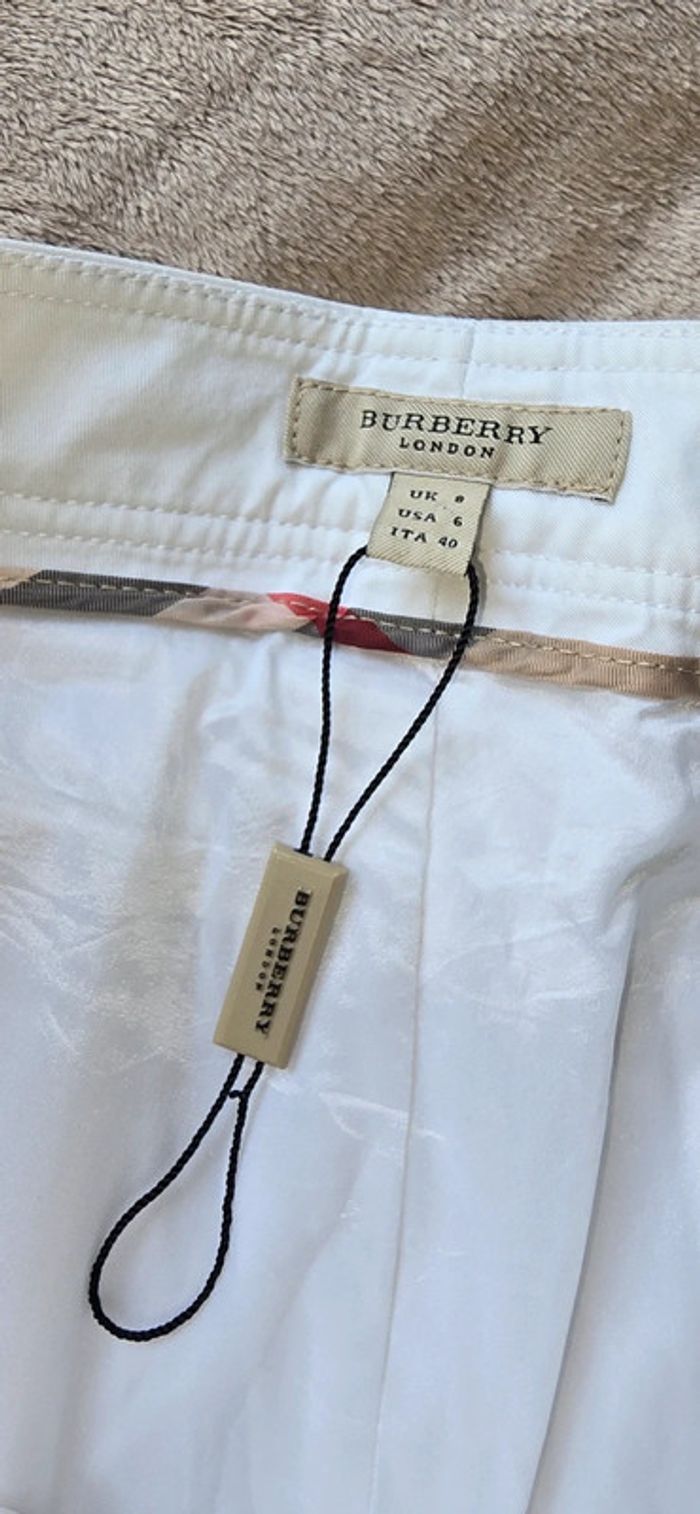 Pantalon Burberry London Blanc avec étiquettes - photo numéro 12