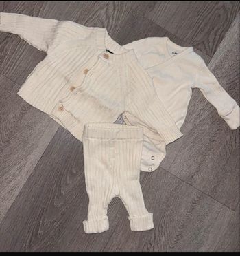 Ensemble en maille beige
