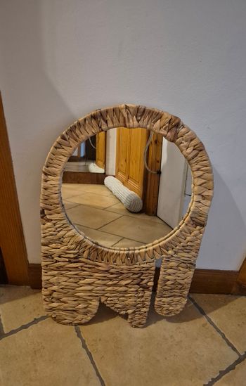 Miroir rond "Natural Living" neuf