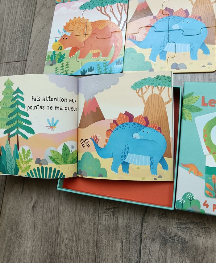 Coffret puzzle et livre dinosaure - photo numéro 2