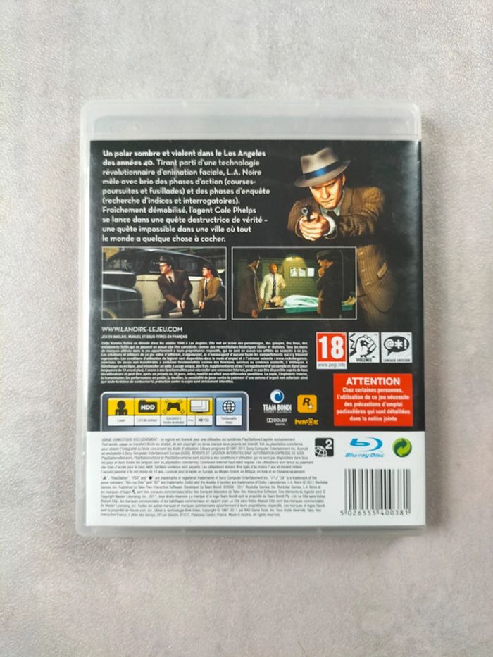 Jeu PS3 – L.A. Noire - photo numéro 2