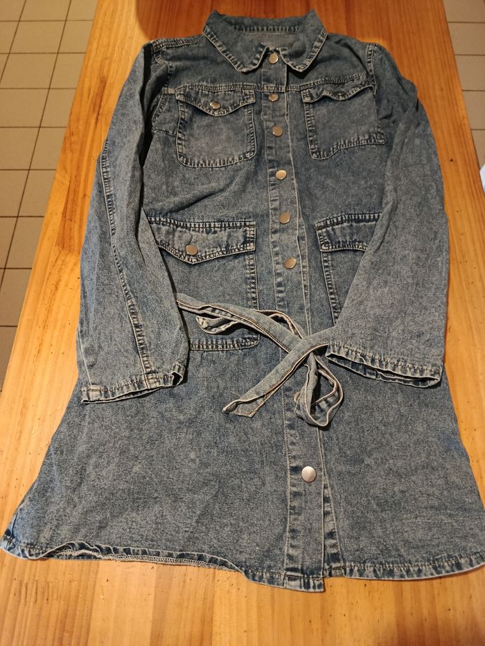 Robe chemise jeans shein