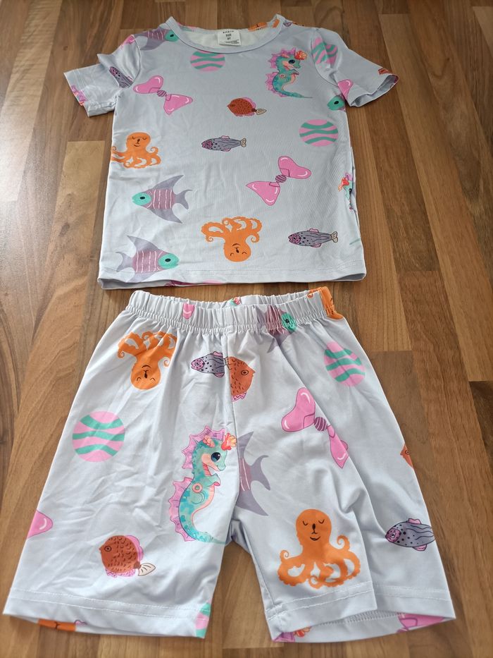Ensemble pyjama 6 ans shein animaux de la mer violet