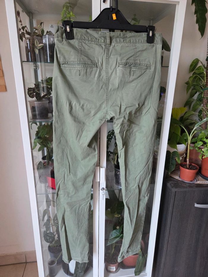 Pantalon chino slim vert - photo numéro 3