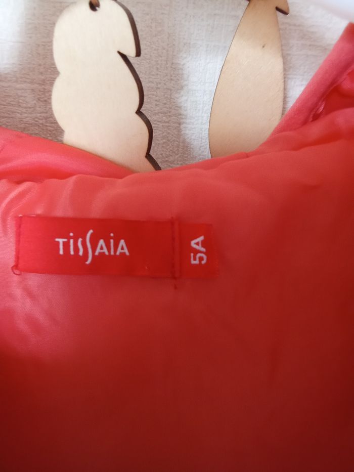 Veste, parka mi saison fille rose motif blanc arque tissaia 5 ans - photo numéro 5