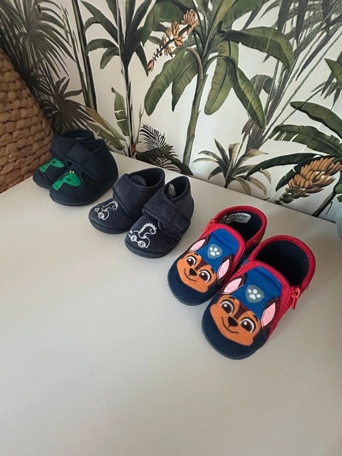 Lot de trois paires de chaussons