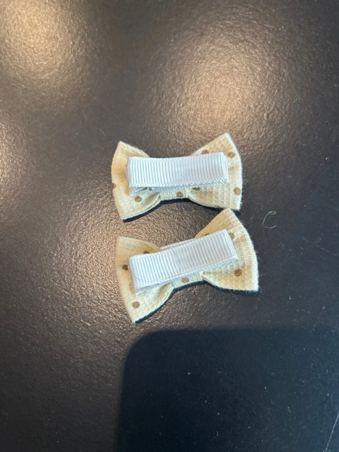 Barrette noeud à pois - photo numéro 2